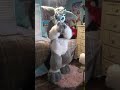 My friend wears fursuit for the first time!