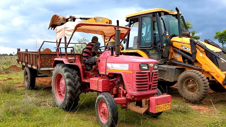 JCB 3dx Backhoe Loading Mud In 2 Tractors | Mahindra B 275 DI | Swaraj 735 XM | Jcb Tractor Cartoon