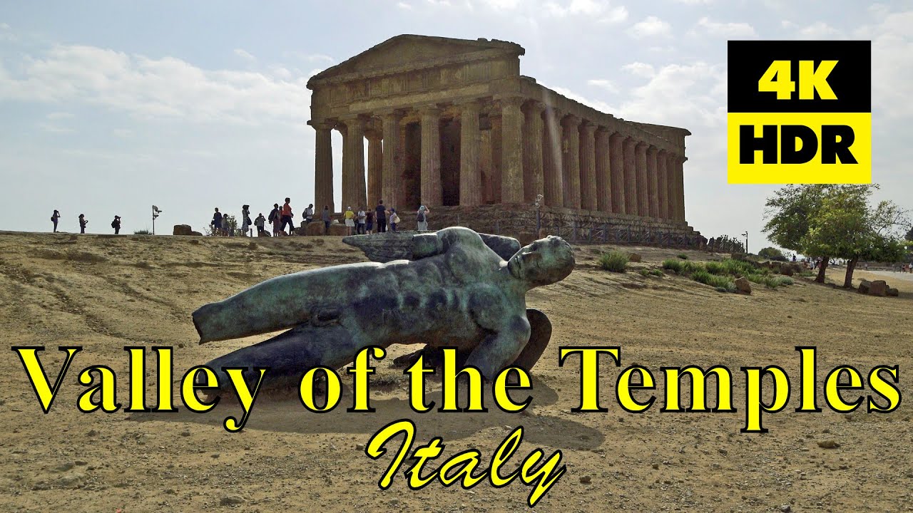 Valley of the Temples (Agrigento), Italy in 4K (UHD) HDR