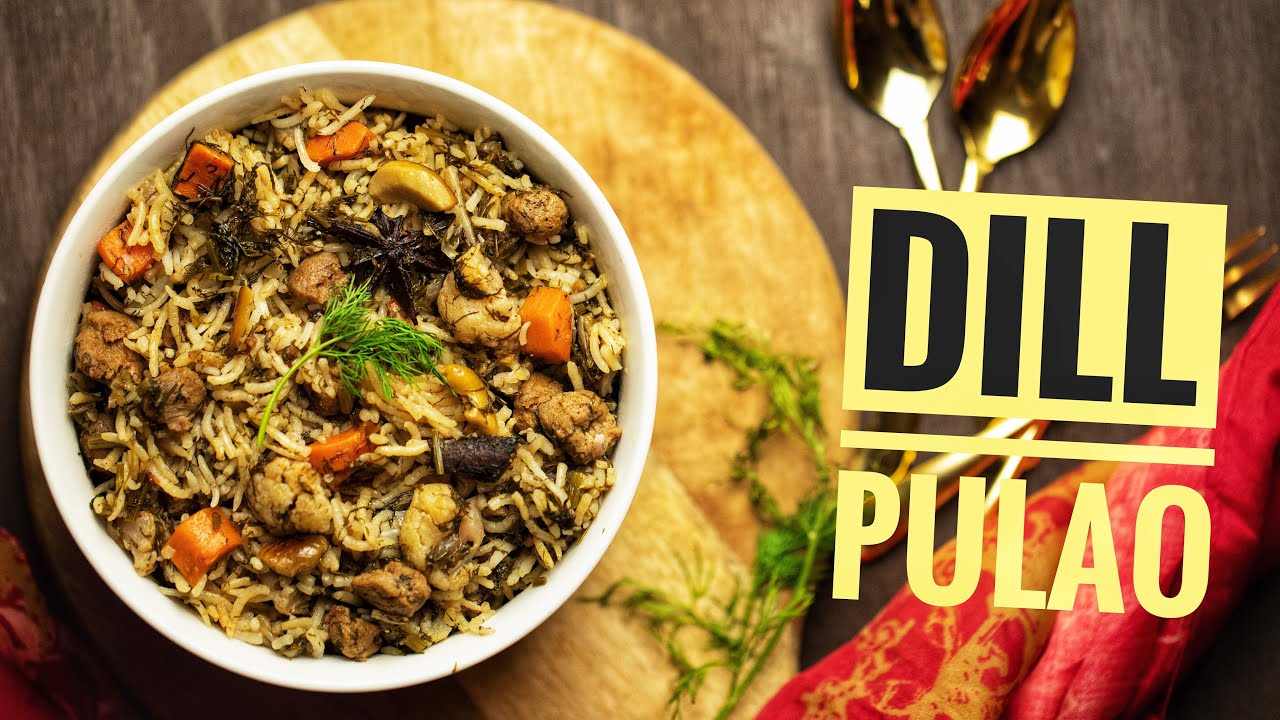 Dill Pulao / Veg Recipe/ Quick Rice Recipe / Very Tasty / English Audio