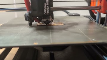 Prusa mini printing Rigid Ink PETG on smooth PEI sheet on spring steel 2024