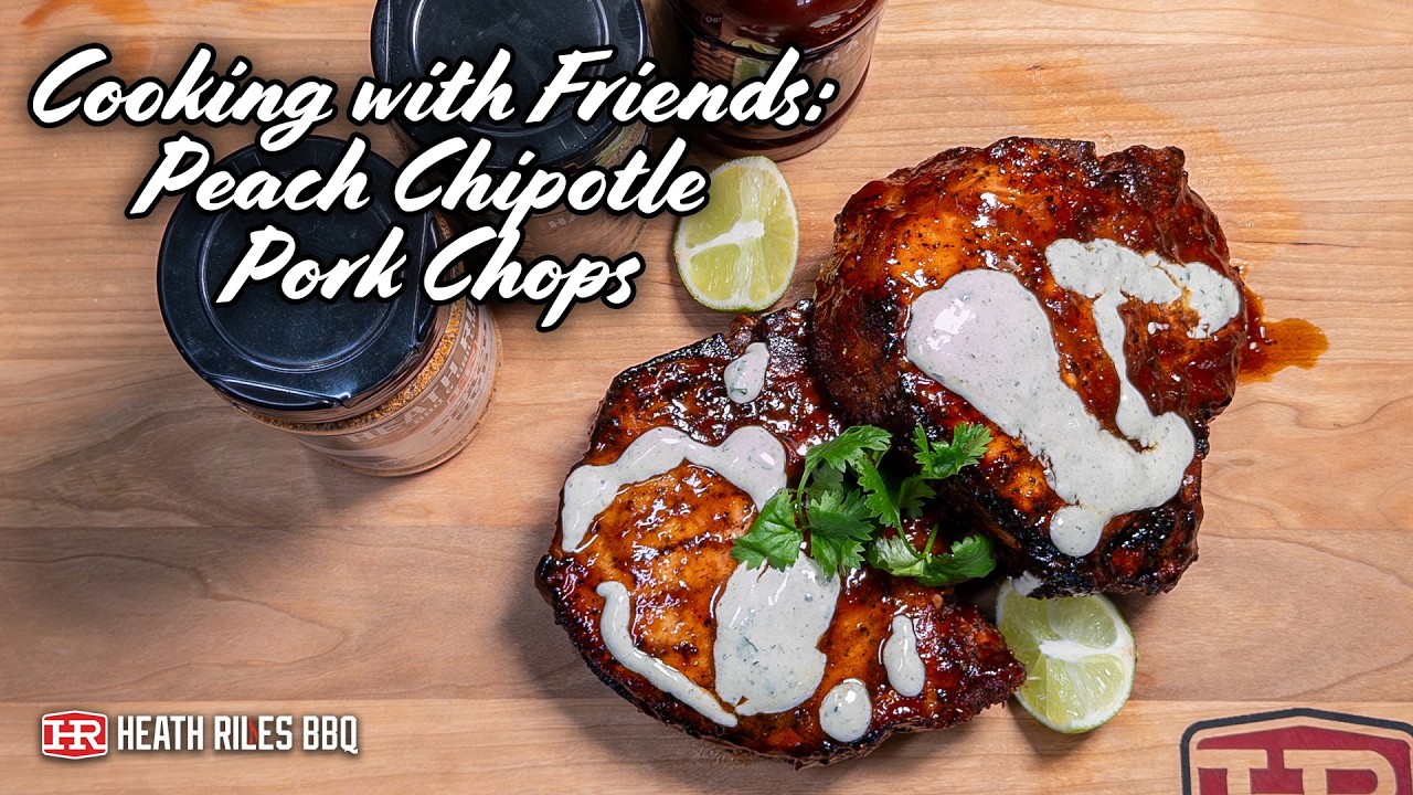 Grilled Peach Chipotle Pork Chops On The Weber | "Cooking with Friends" w/ Bob Trudnak
