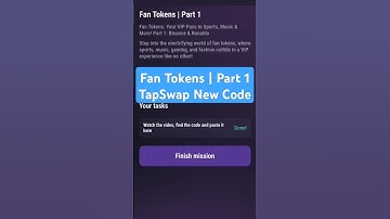 Fan Tokens | Part 1 Code | Tapswap Task Code | Tapswap Video Code | Tapswap New Code