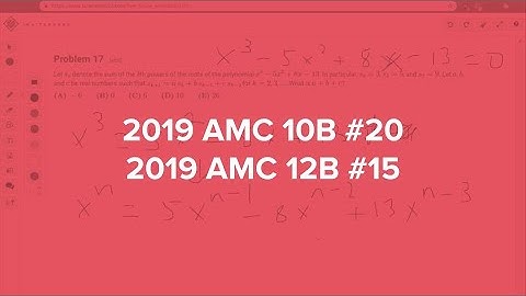 2019 AMC 10B #20 / AMC 12B #15