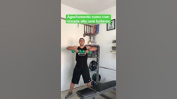 Agachamento sumô com remada alta com halteres - prof. Matheus Gomes #shorts