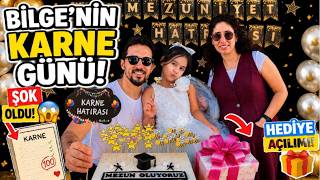 Karne Günü Vlog🎓Büyük Sürpri̇z 😱 Bilge Duru Hediyeleri Görünce Şok Oldu Ünü