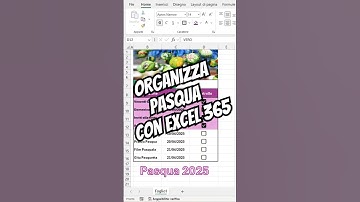 Organizza PASQUA con Excel 365 usando CHECKBOX e FORMATTAZIONE CONDIZIONALE @planetexcel
