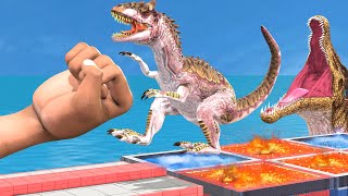 Extreme Challenge: Punching into Lava or Water (Sharks) | Arbs - Animal Revolt Battle Simulator