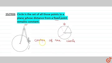 Circle is the set of all those points in a plane whose distance from a fixed point remains constant.