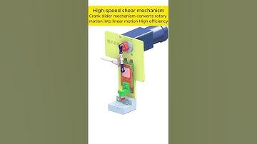 High speed shear mechanism  #mechanism #machine #solidworks #robot #mechanicaldesign #manufacturing