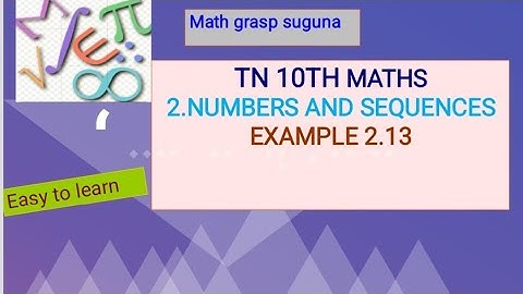 tn class 10 maths example 2.13@math grasp suguna