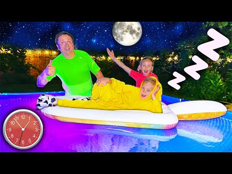 🌜😴 Toată NOAPTEA în PISCINĂ 🏊 Mami NU știe ❌ (Partea 1)