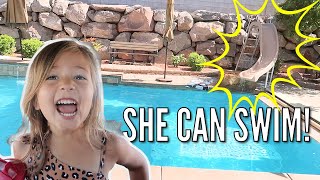 SHE FACES HER FEARS AND CONQUERS ONE WEEK OF SWIMMING LESSONS! | SUMMER BREAK IS HERE TO STAY