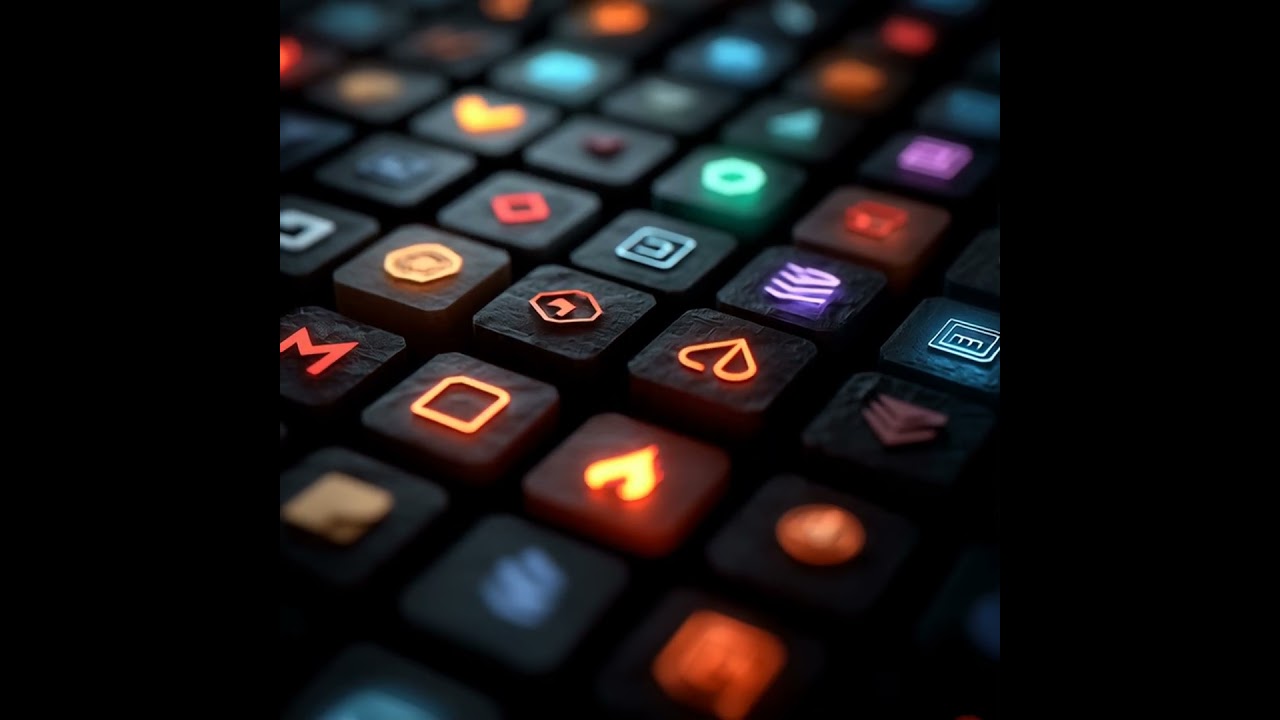 Crypto Icons Grid Video Background Loop | 