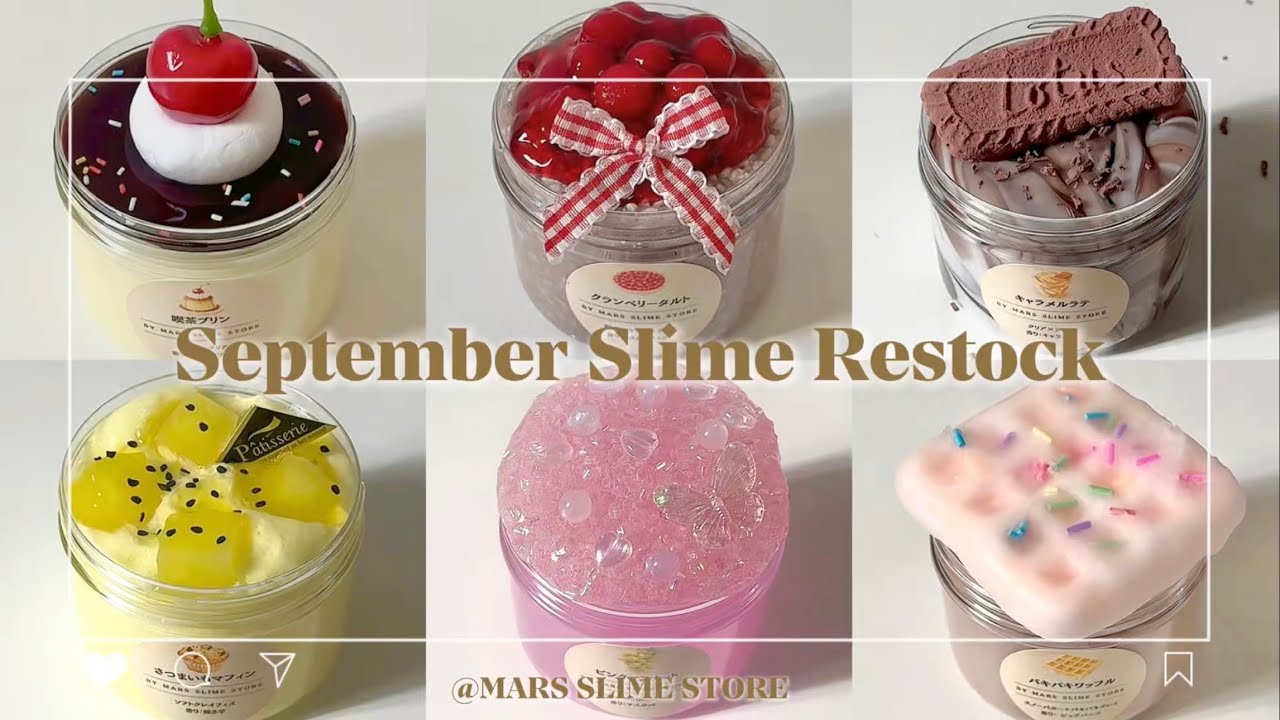 e-chan Slime スライム 10点 まとめ売り　バラ売り可 9月の販売スライム紹介🍁🤎 - YouTube