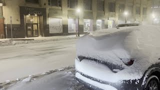 Blizzard update, 5:30 a.m. in Davenport: Parking on snow routes