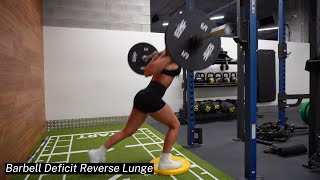 Barbell Deficit Reverse Lunge