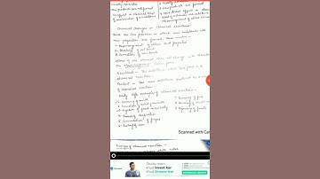 Handwritten notes:Chemical Reactions And Equations||Class 10/Chemistry #shorts #notes #viralvideo