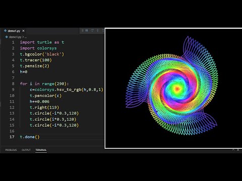How to create a beautiful circular ring design using python code? - YouTube