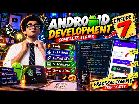 How to Handle Button Clicks in Kotlin | Android Studio Tutorial for Beginners | Ep 7