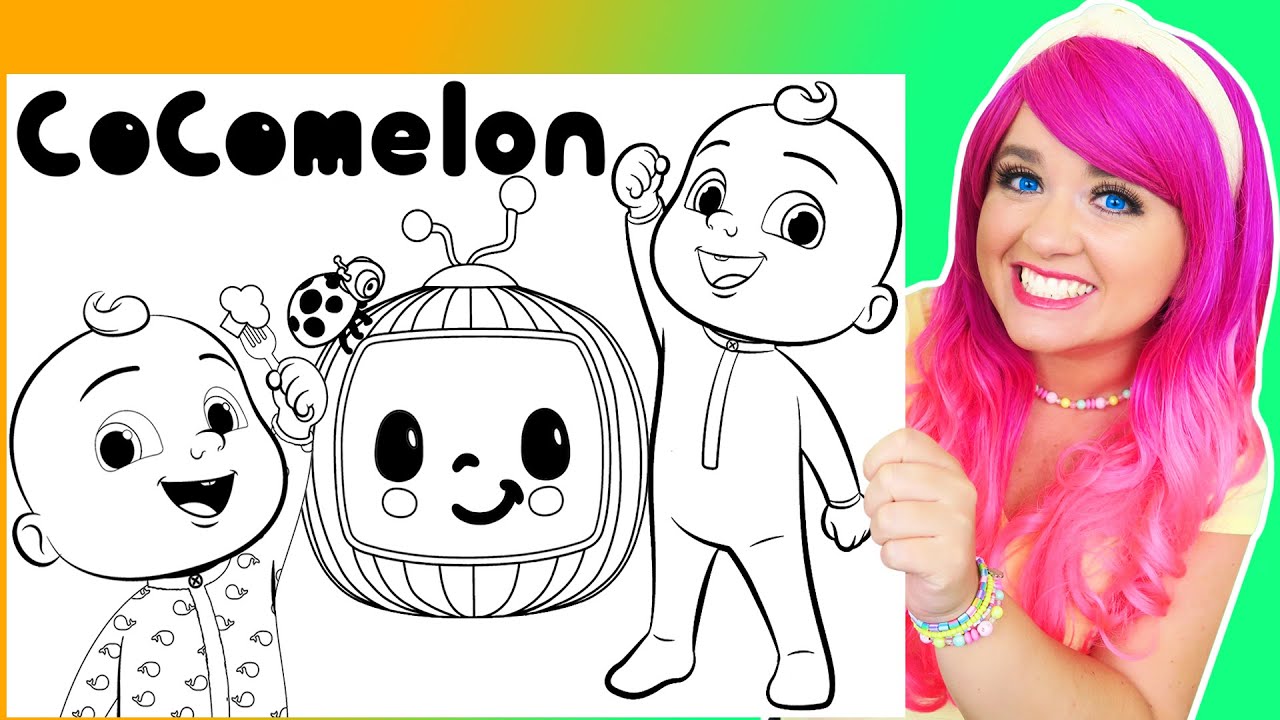 Coloring Cocomelon JJ Coloring Pages | Prismacolor Markers & Ohuhu Art Markers