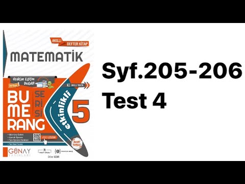 5.SINIF BUMERANG S.205-206 KAVRAMA TESTİ 4