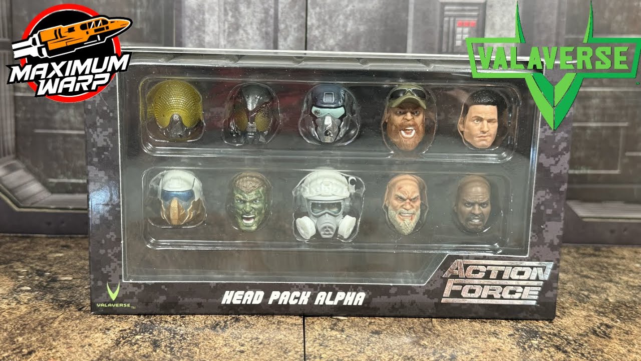 Action Force Valaverse Series 5 Head Pack Alpha - 10 Unique Heads For 6-Inch Military Action Figures
