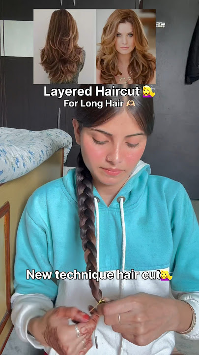 New technique hair cut 💇‍♀️🤪| Layer cut kaisa lg rha mujh pr 😥?| #hack  #haircut #hair #hairstyle