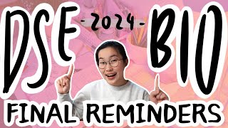 [2024 DSE BIO🔥] FINAL REMINDERS ⭐️ ｜ZEBRAfish BIO 🦓🐟 GOOD LUCK TO ALL