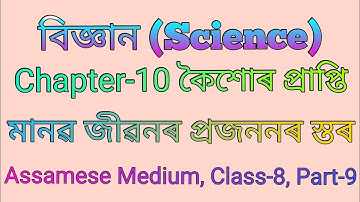 বিজ্ঞান অধ্যায় ১০ কৈশোৰ প্ৰাপ্তি অষ্টম শ্ৰেণী |মানৱ জীৱনৰ প্ৰজননৰ স্তৰ|Class 8 Science Chapter 10 |