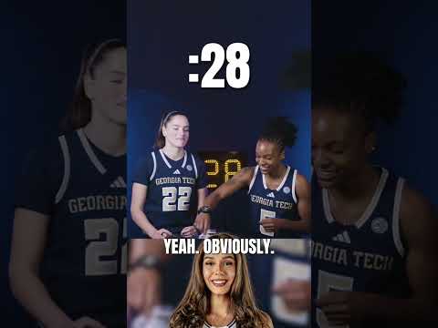 Get to know Georgia Tech Women's Basketball in our Beat the Buzzer Challenge! #georgiatech #wbb #cbb
