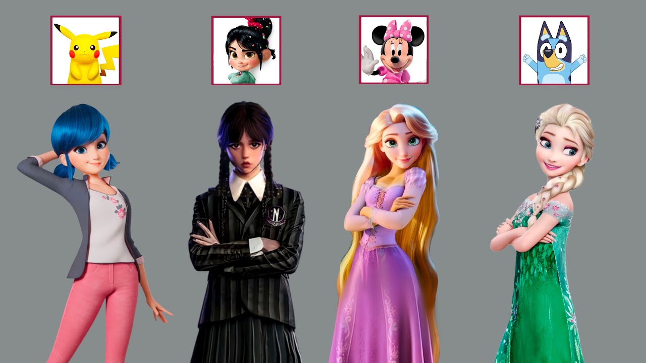 What If Elsa, Rapunzel, Ladybug and Wednesday Get New Fashion? | Stars Wow