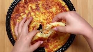 عجة البطاطس بالجبنة طريقة سهلة و لذيذة لعمل البطاطس للفطار او العشاء Potato omelet with cheese