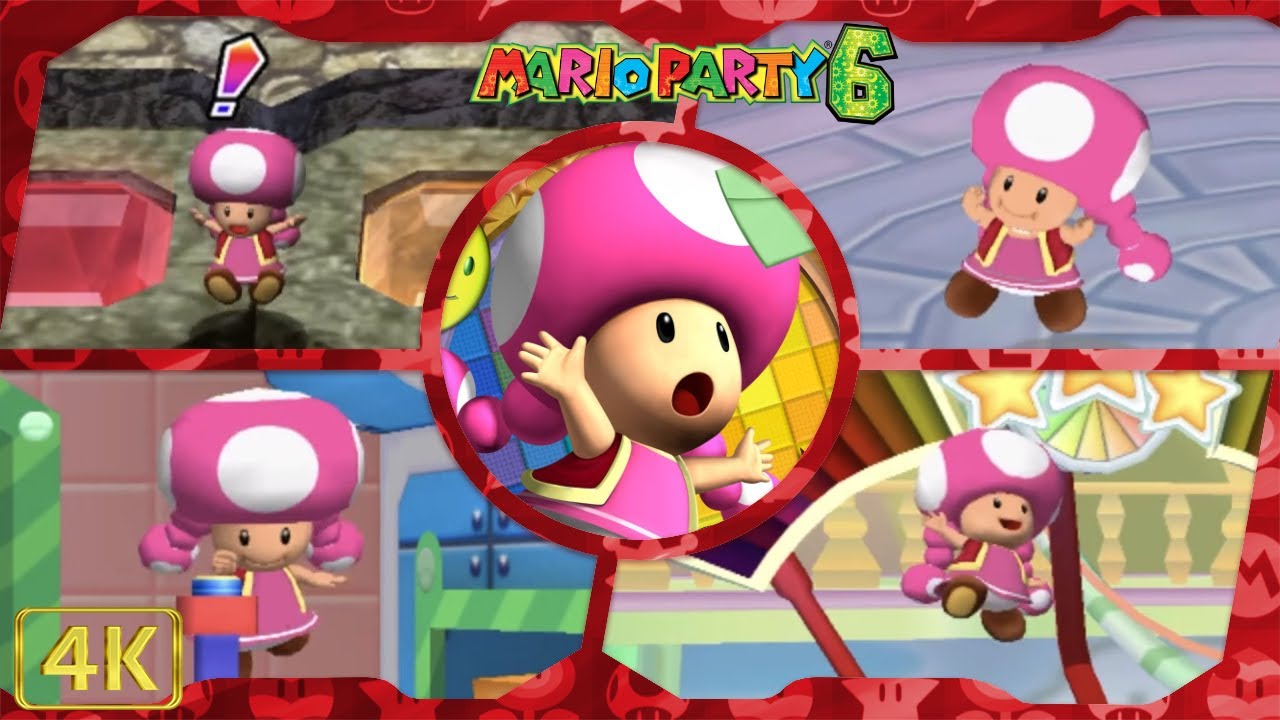 All Minigames (Toadette gameplay) | Mario Party 6 ⁴ᴷ