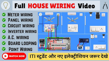 electric house wiring in animation video | inverter | AC wiring #wiring #connection #electrician