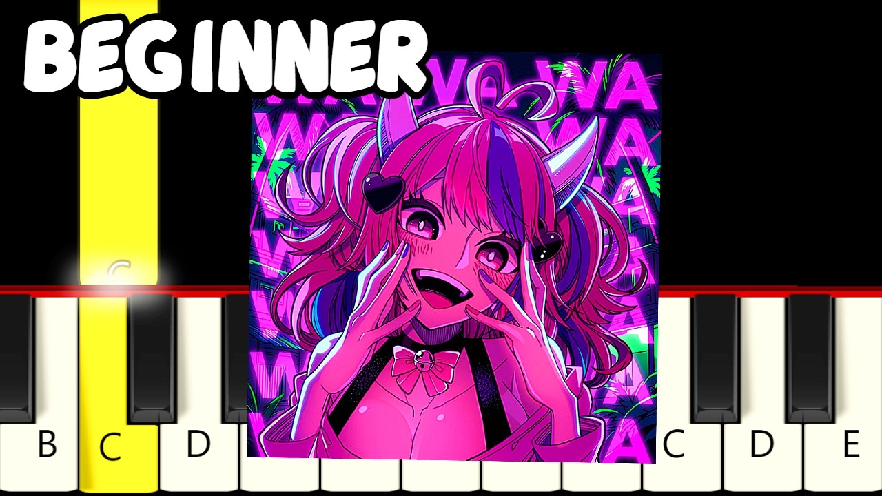 WA WA WA PHONK (Cry For Me) - Fast and Slow (Easy) Piano Tutorial (Melody only) - Beginner