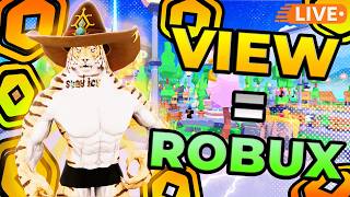 Pls Donate Live Donating 5-15 Robux To Viewers Goal 1M Raised