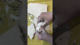 Egg shell reform #powdery #crunchy #asmr #anxietyrelief #satisfying #sleepaid #asmrgymchalk