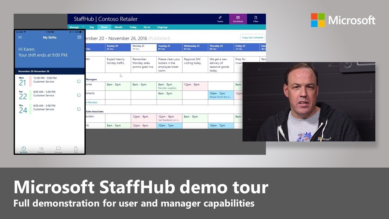 Intro to Microsoft StaffHub for deskless workers - YouTube