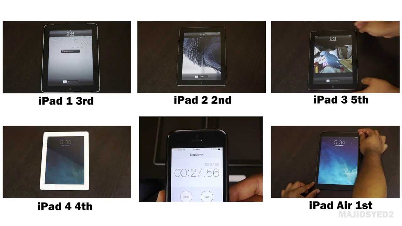 Ipad 4 Comparison Chart