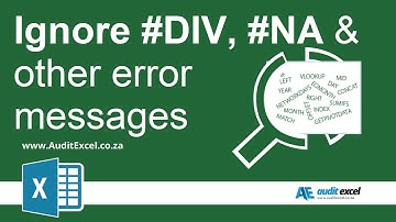 Convert Excel error messages in cells to numbers, texts, blank