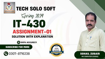 IT430 Assignment 1 Solution Spring 2024 || IT-430 E-Commerce Assignment 1 Solution 2024 by Sohail.