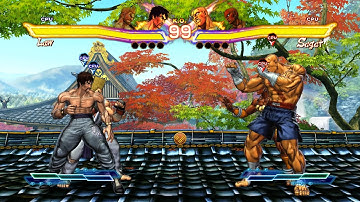 Law & Paul vs Sagat & Dhalsim! Amazing CPU Battle!