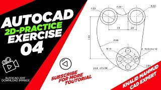 AutocAD 2D Practice Drawing/Exercise-4/Basic &Tutorial