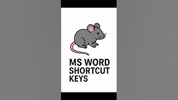 RAT 🐁Ms Word shortcut keys trick 👾#computer #msword #shortcutkeys #keyboard #tricks #mouse #rat