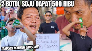 CHALLENGE! HABISIN DUA BOTOL SOJU DAPAT 500RIBU! REKOR DUNIA! screenshot 1