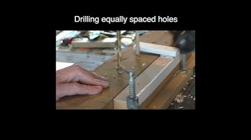 Drilling equally spaced holes (three) #shorts #woodworking #drill