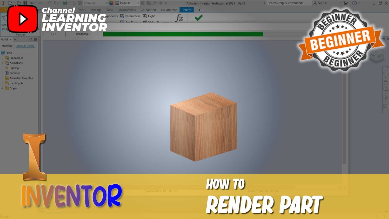 Inventor How To Render - YouTube