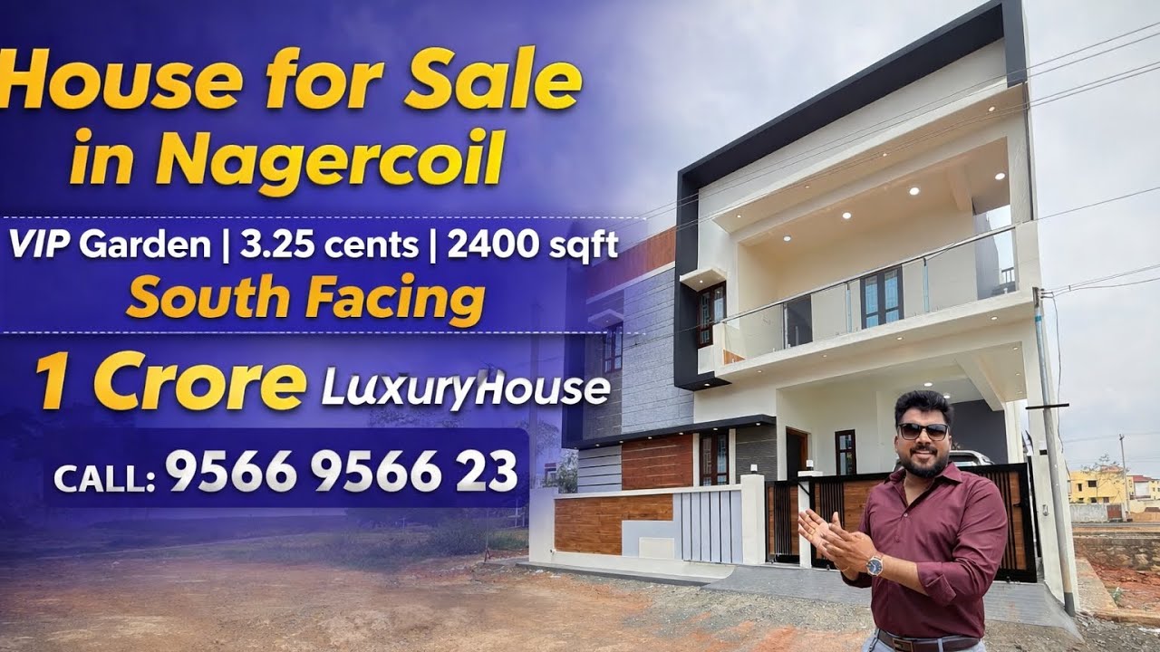 Exclusive luxury house for sale in Nagercoil vip garden | 3BHK| 3.25 cents |2400 sqft| south facing 