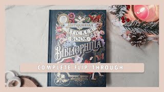The Antiquarian Sticker Book: Bibliphilia | Complete Flip-Through | ASMR